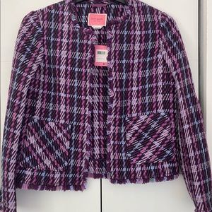 Kate Spade Plaid Tweed Jacket NWT Sz 4
